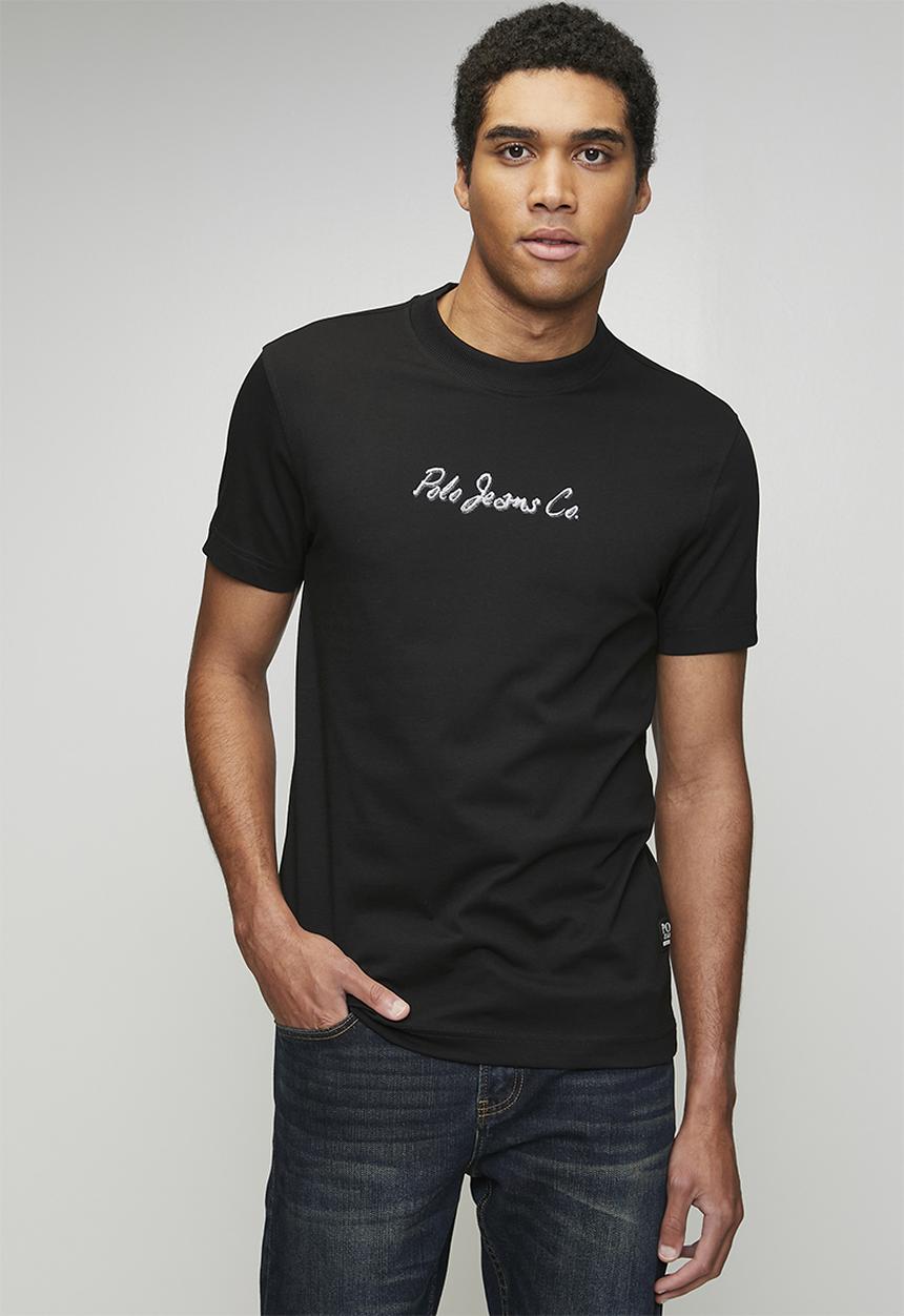 POLO - Pule Pjc Ss Metallic Logo Tee - Black