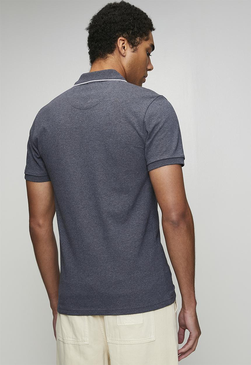 POLO - Milton Tipped 1/4 Zip Ss Golfer - Navy