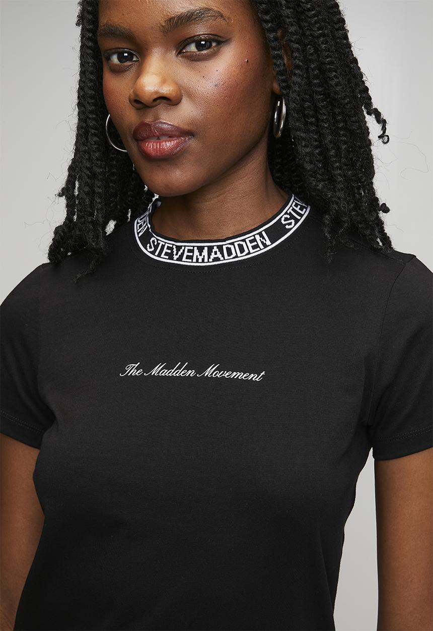 Steve Madden - Ladies cindy crew neck regular T-shirt - black