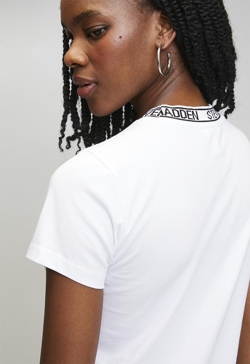 Steve Madden - Ladies cindy crew neck regular T-shirt - white
