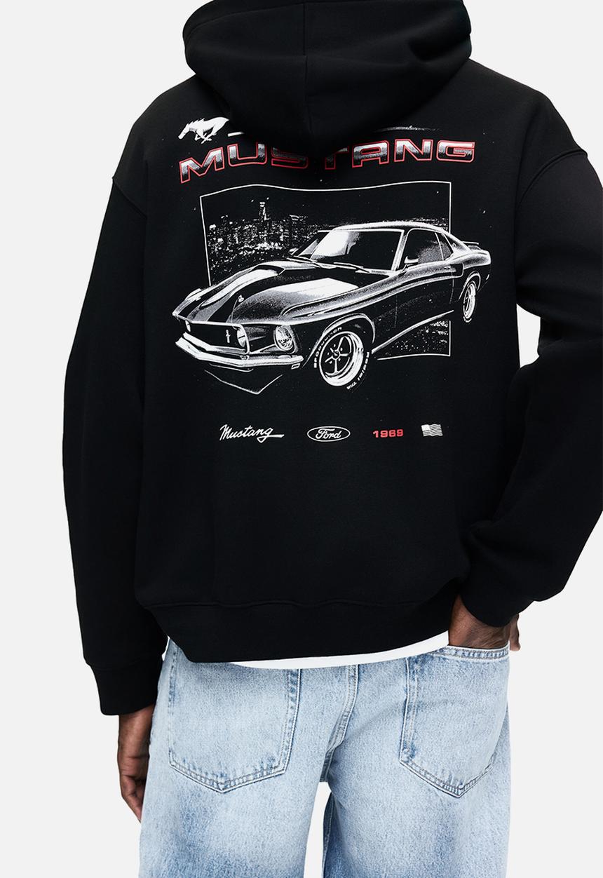 H&M - Loose fit hoodie - black ford