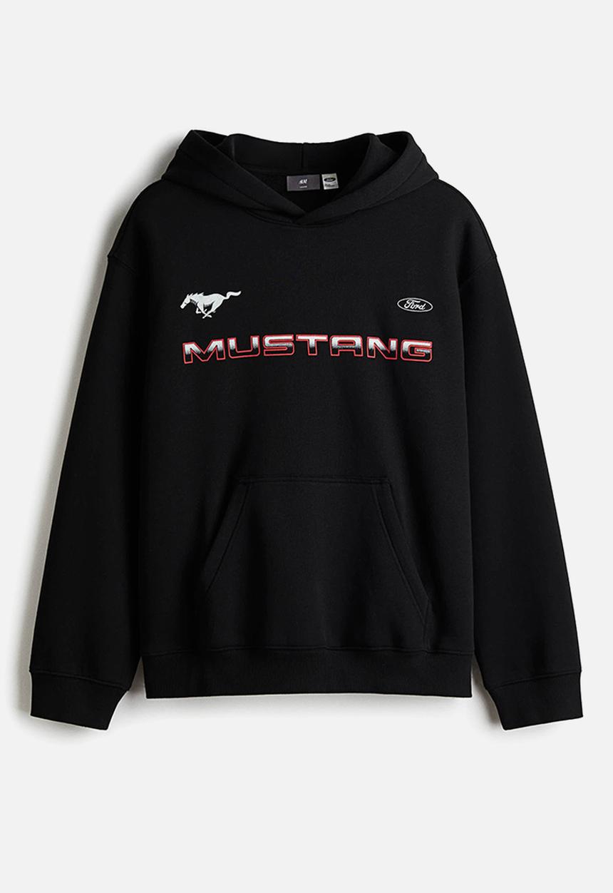 H&M - Loose fit hoodie - black ford