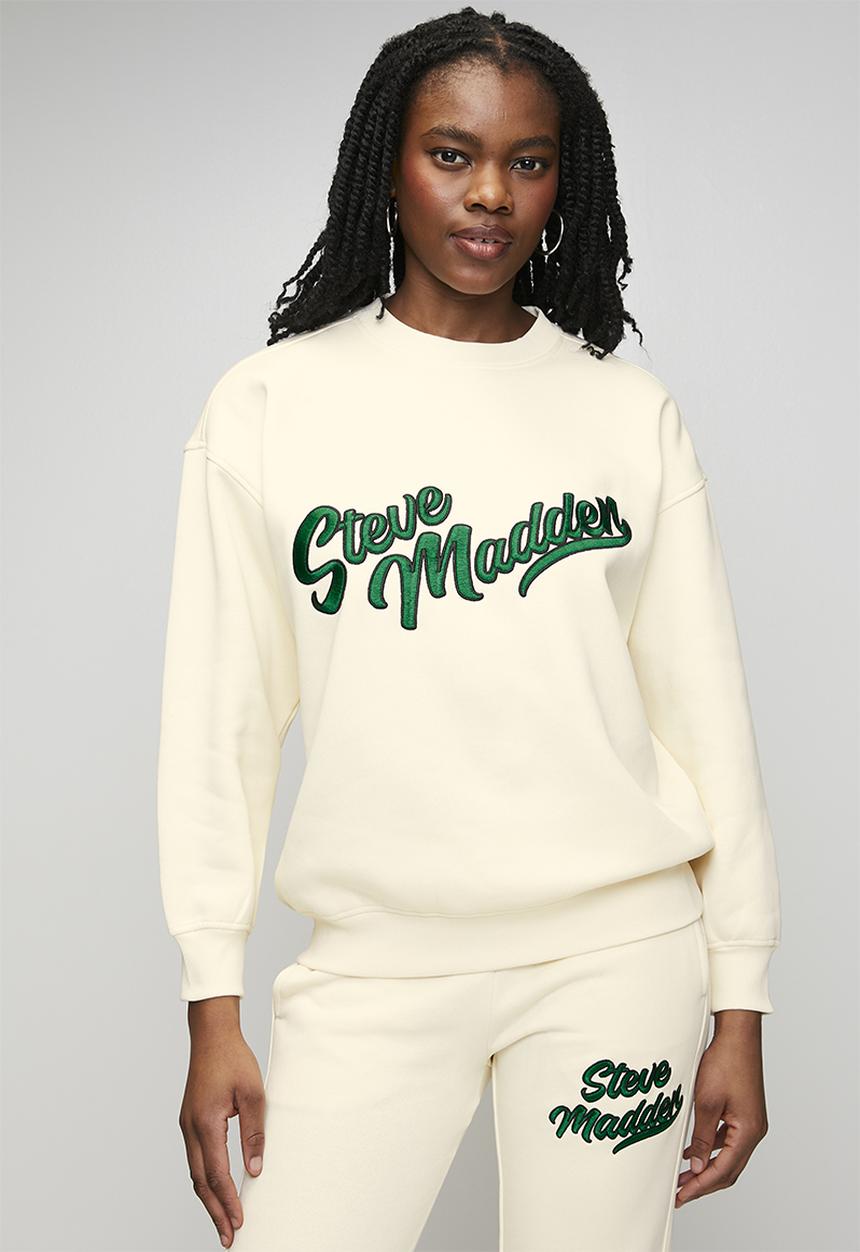 Steve Madden - Ladies anora oversized crew neck sweat - cream
