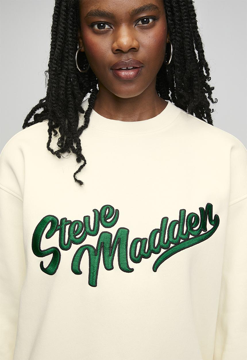 Steve Madden - Ladies anora oversized crew neck sweat - cream
