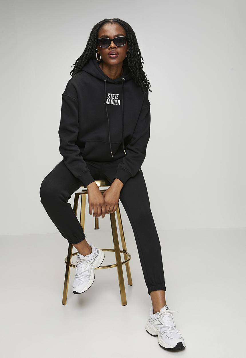Steve Madden - Ladies amina hooded sweat - black