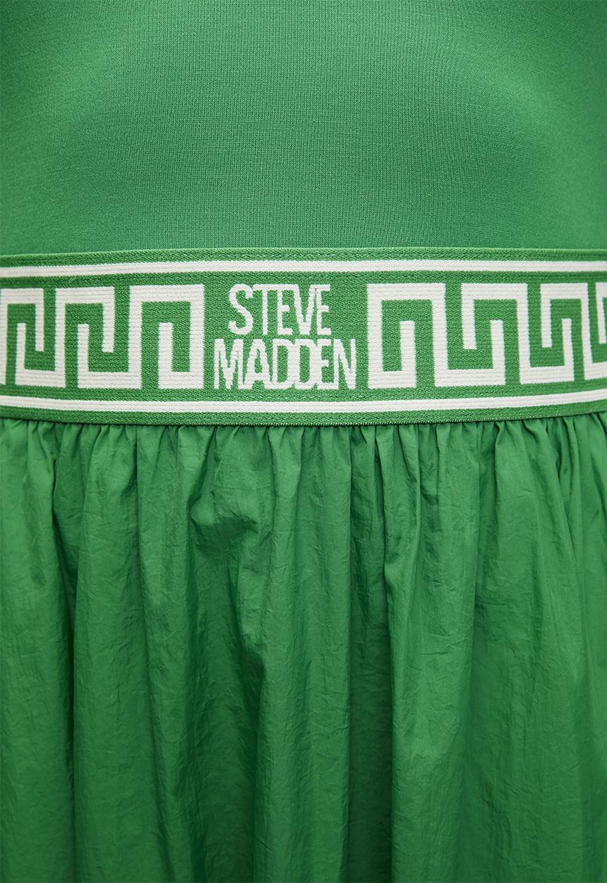 Steve Madden - Ladies india fit & flare 1/4 zip midi dress - emerald green