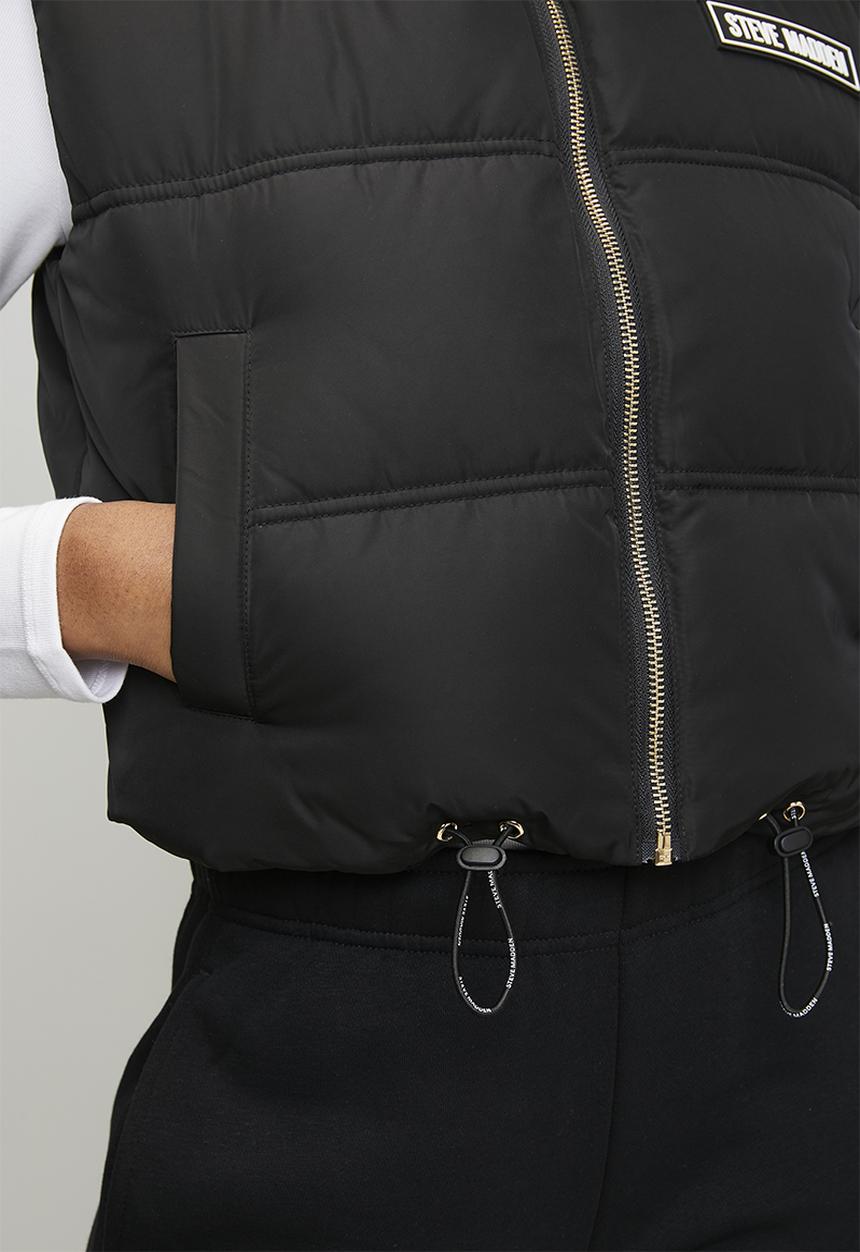 Steve Madden - Ladies rebecca padded gillet - black
