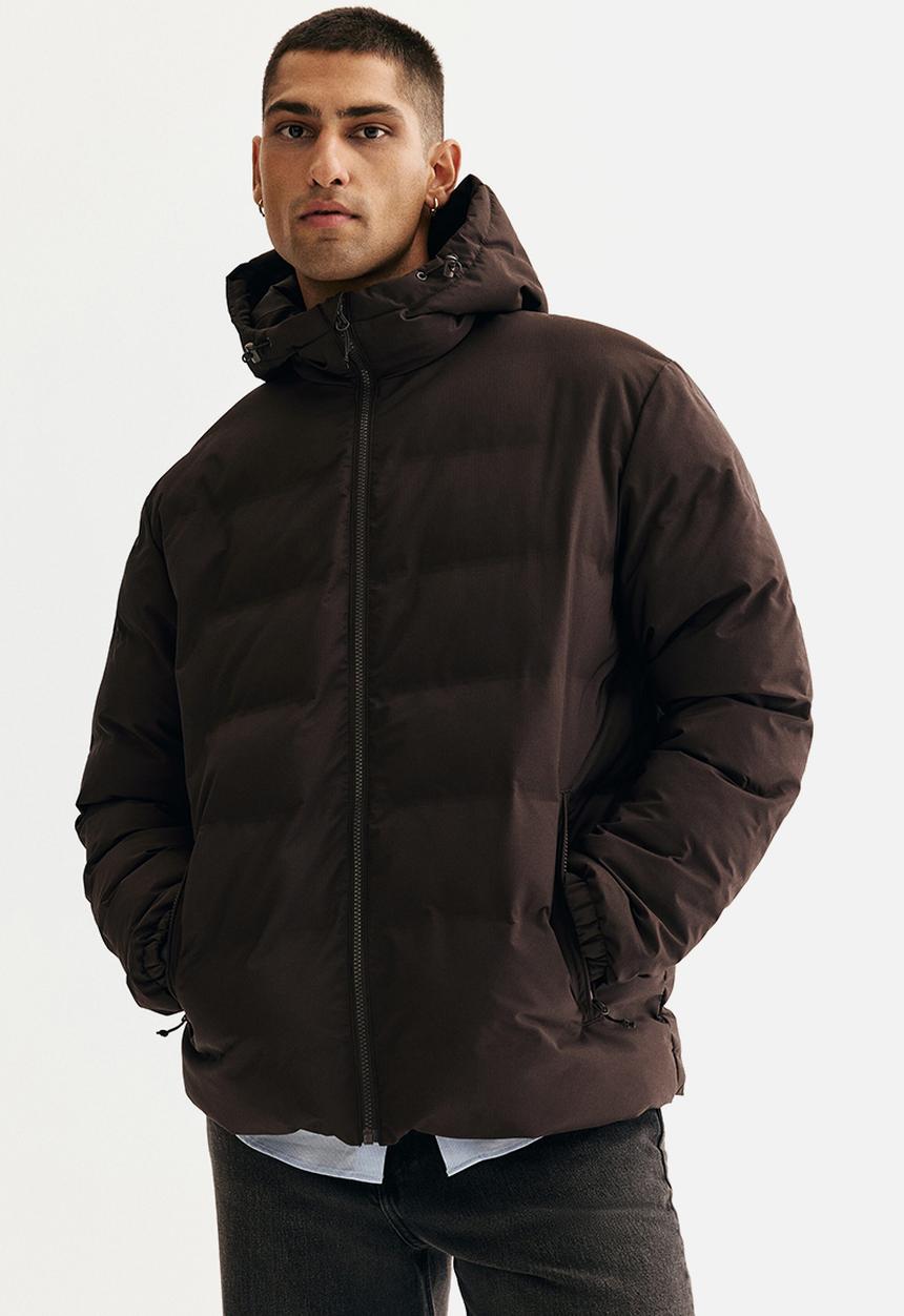 H&M - Regular fit water-repellent puffer jacket - dark brown