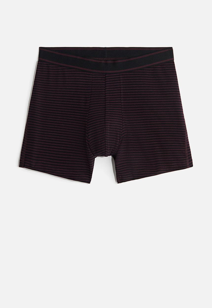 H&M - 3 pack mid trunks - dark purple striped