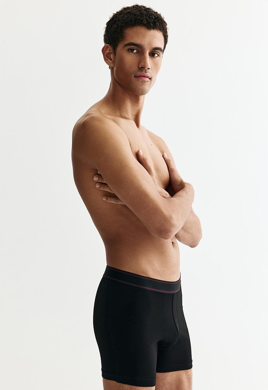 H&M - 3 pack mid trunks - dark purple striped