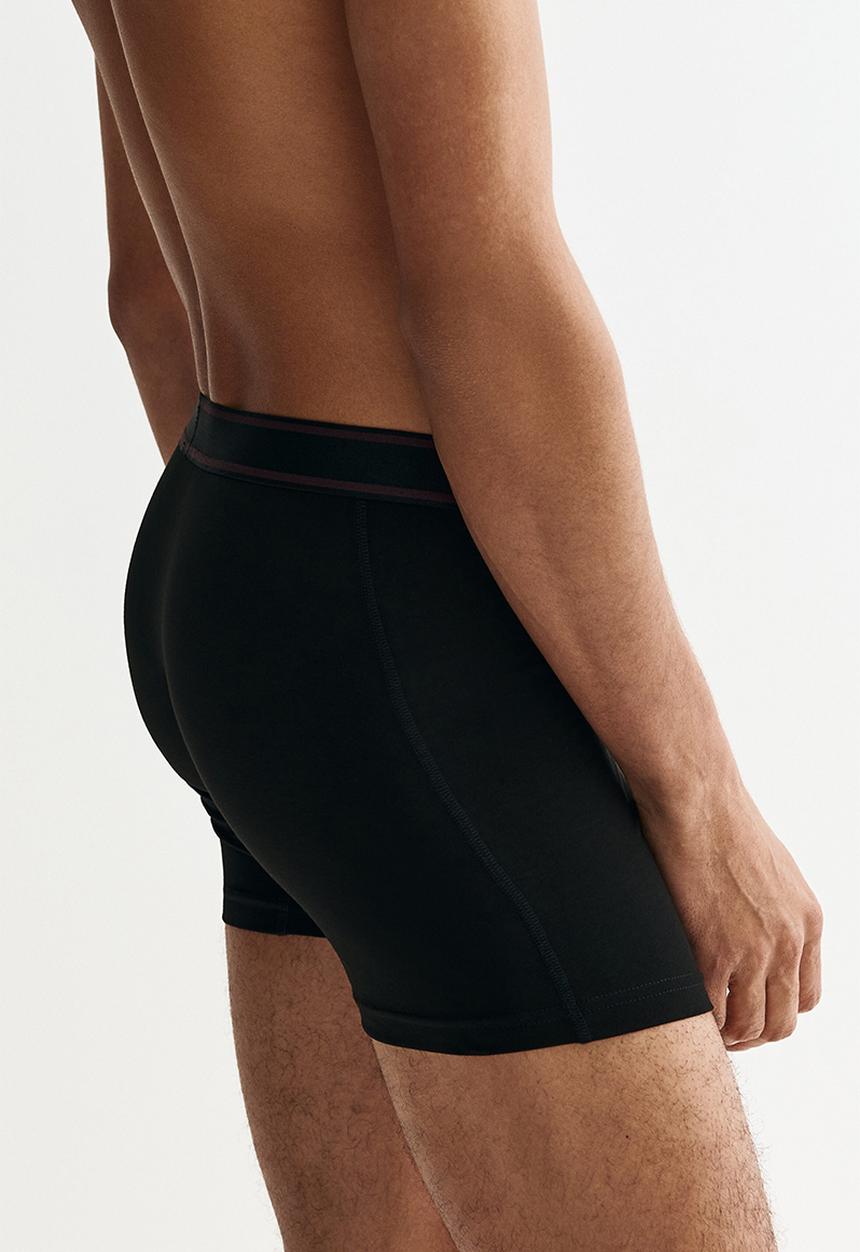 H&M - 3 pack mid trunks - dark purple striped