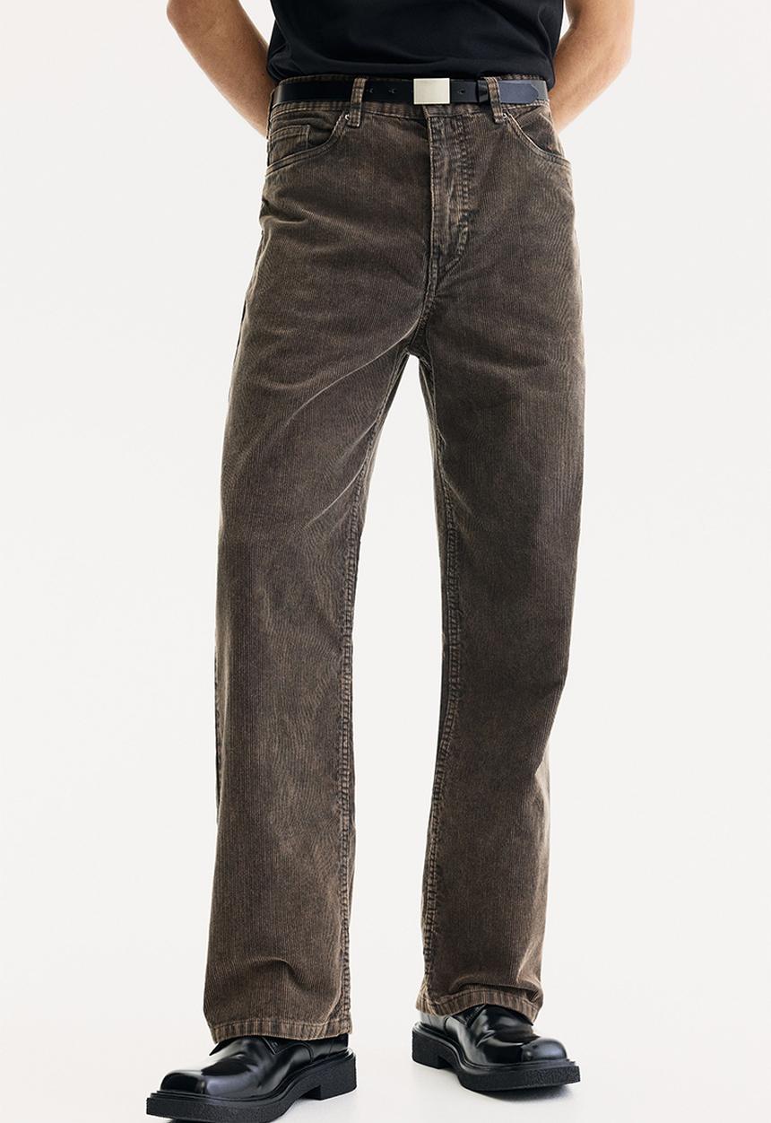 H&M - Relaxed fit corduroy trousers - dark grey