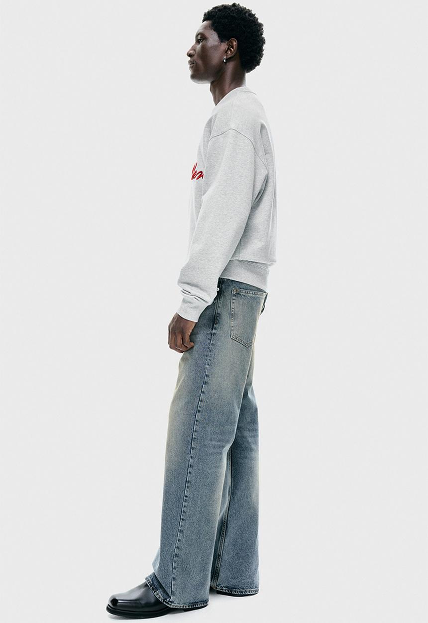 H&M - Loose fit sweatshirt - light grey marl/golden