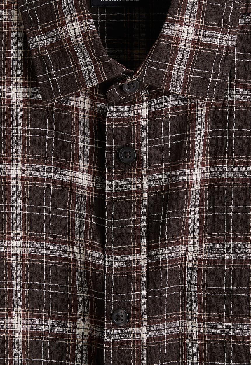 H&M - Loose fit shirt - brown/checked