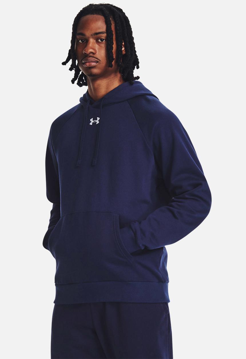 Under Armour - UA Rival Fleece Hoodie - Midnight Navy /  / White