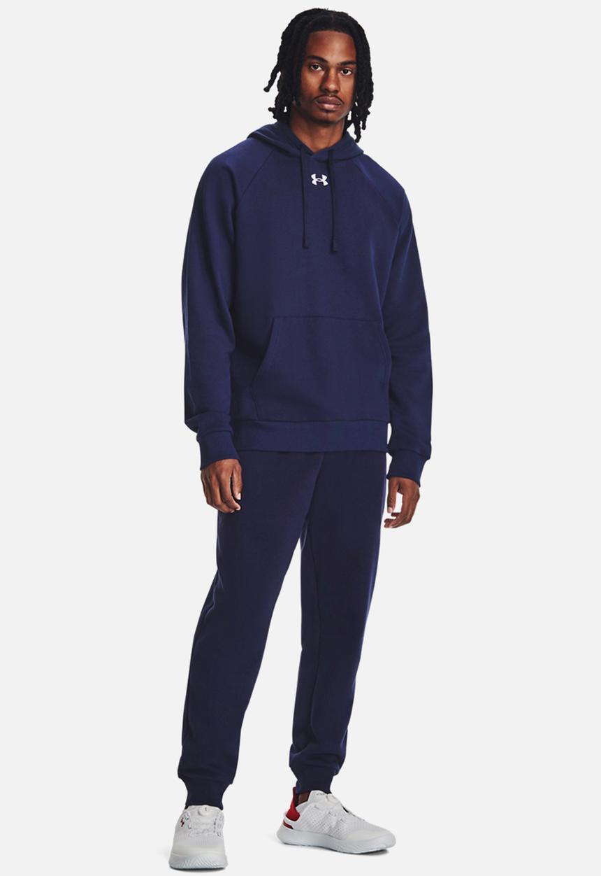Under Armour - UA Rival Fleece Hoodie - Midnight Navy /  / White