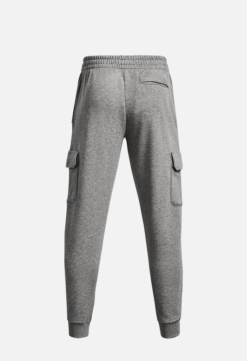 Under Armour - UA Rival Fleece Cargo Jogger - Castlerock Light Heather /  / White