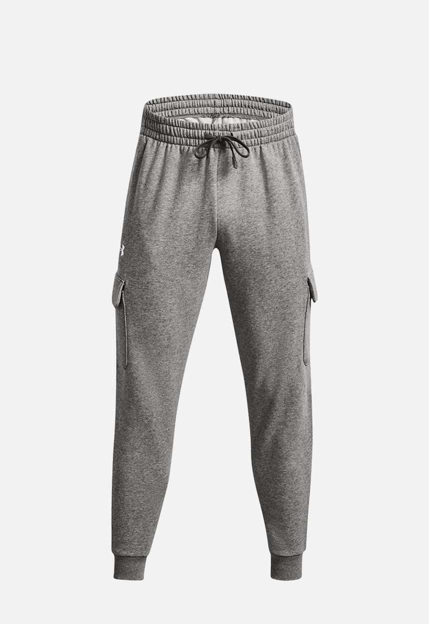 Under Armour - UA Rival Fleece Cargo Jogger - Castlerock Light Heather /  / White