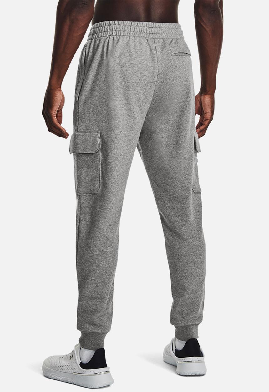 Under Armour - UA Rival Fleece Cargo Jogger - Castlerock Light Heather /  / White