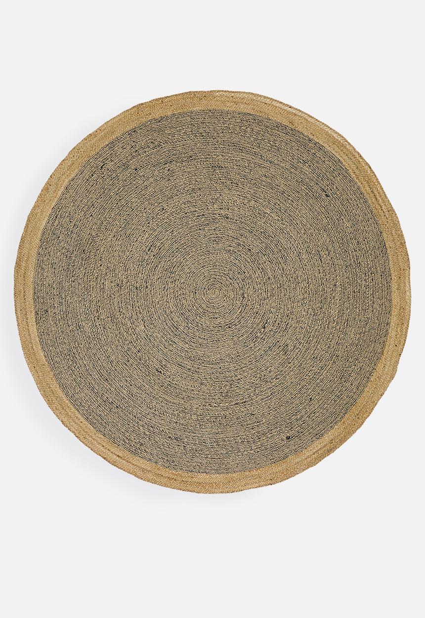 Sixth Floor - Jute Round Rug Natural & Black