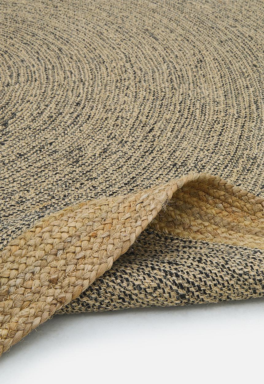 Sixth Floor - Jute Round Rug Natural & Black