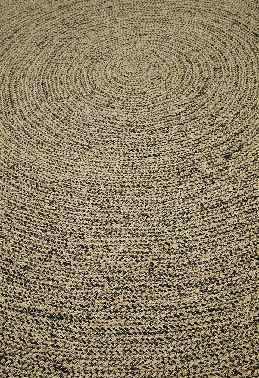 Sixth Floor - Jute Round Rug Natural & Black