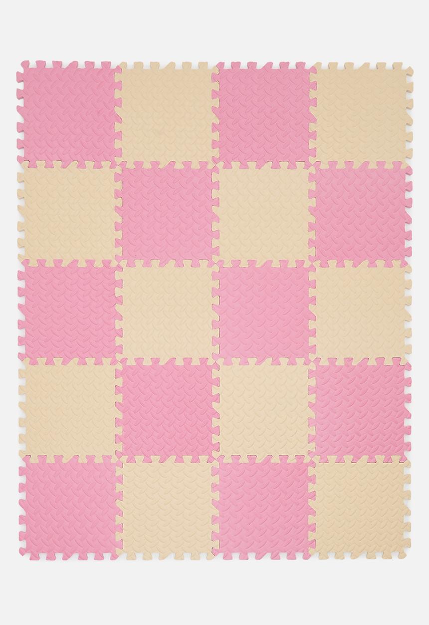 Pop Candy - Checkerboard puzzle mat - pink/beige