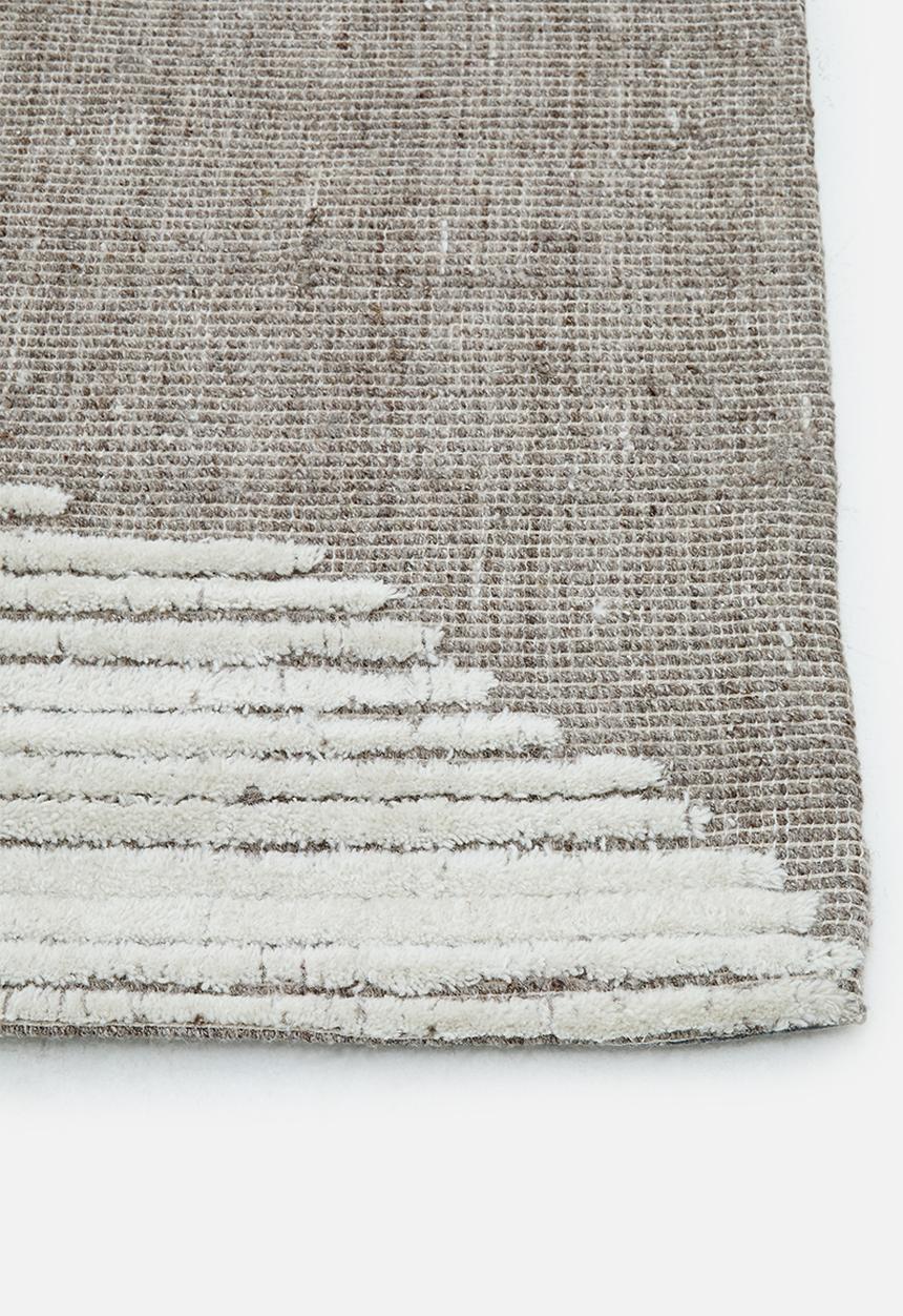 Sixth Floor - Geo Wool Tufted Rug Grey & Natural