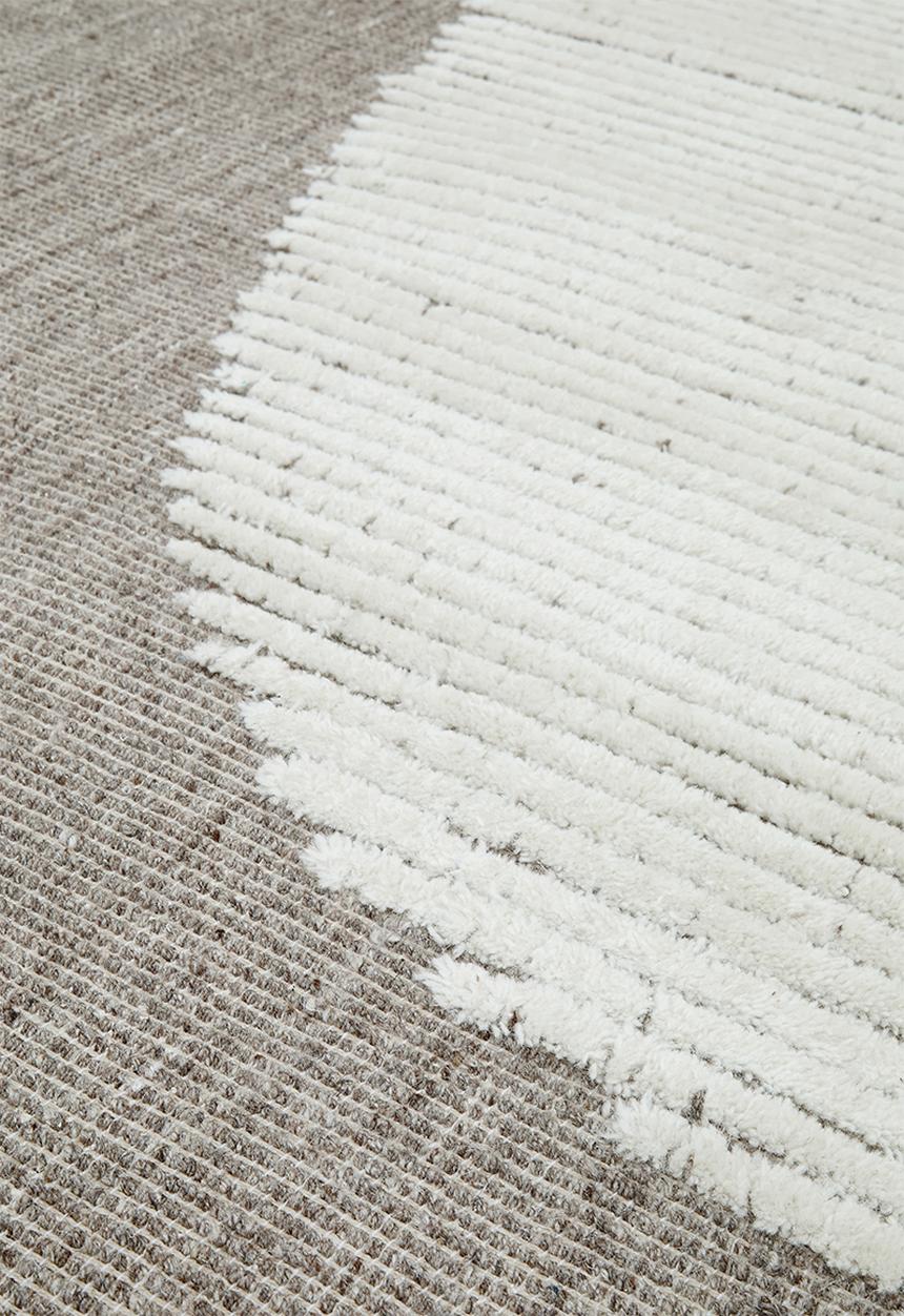 Sixth Floor - Geo Wool Tufted Rug Grey & Natural