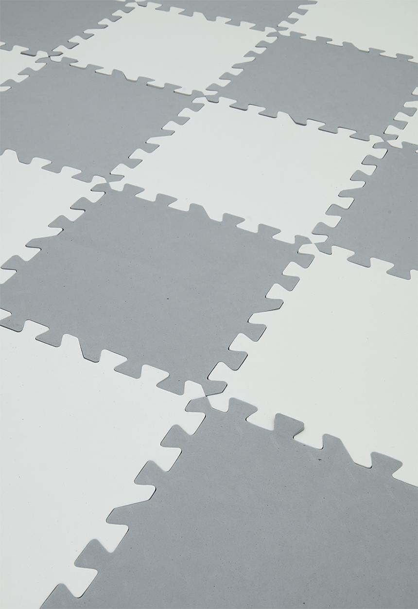 Pop Candy - Checkerboard puzzle mat - grey multi
