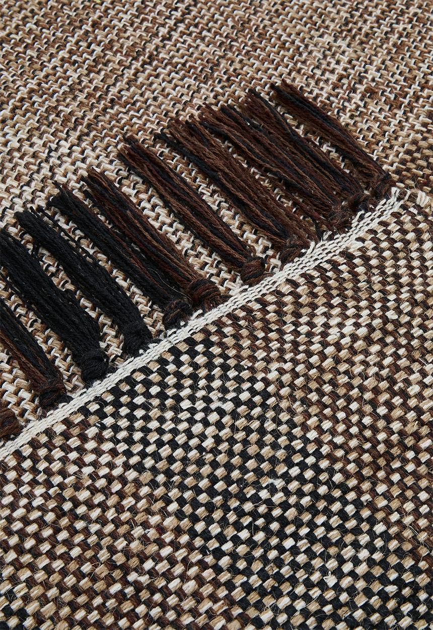 Sixth Floor - Alto Check Cotton Woven Rug Natural