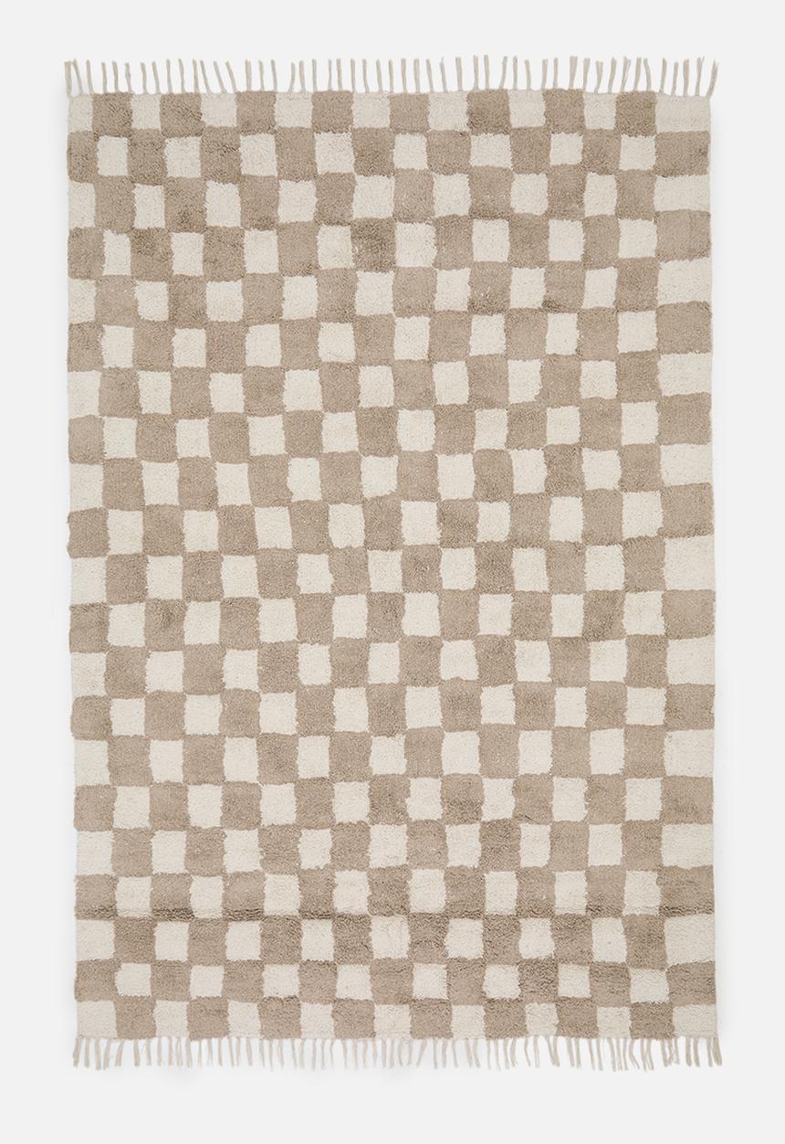 Sixth Floor - Nido Tufted Check Rug Natural