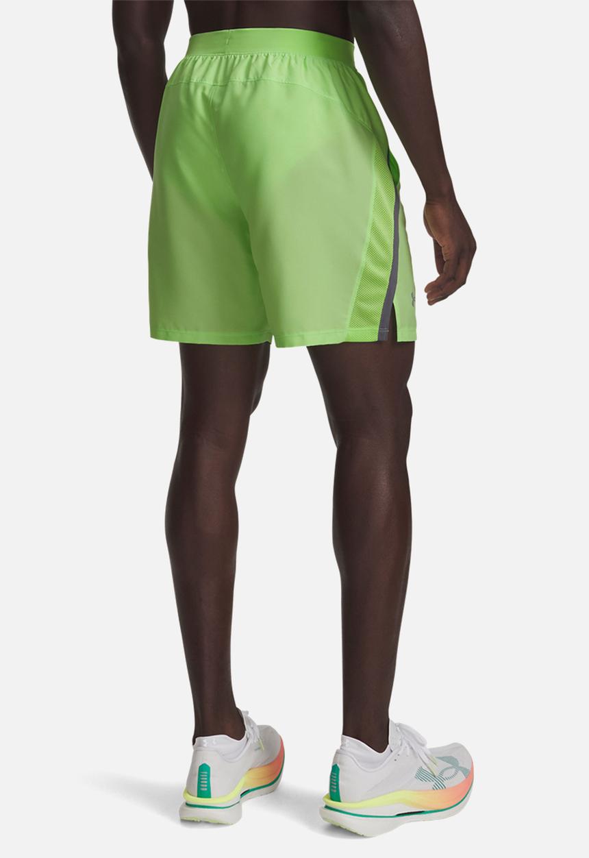 Under Armour - UA Launch 7'' Shorts- Lumos Lime / Castlerock / Reflective