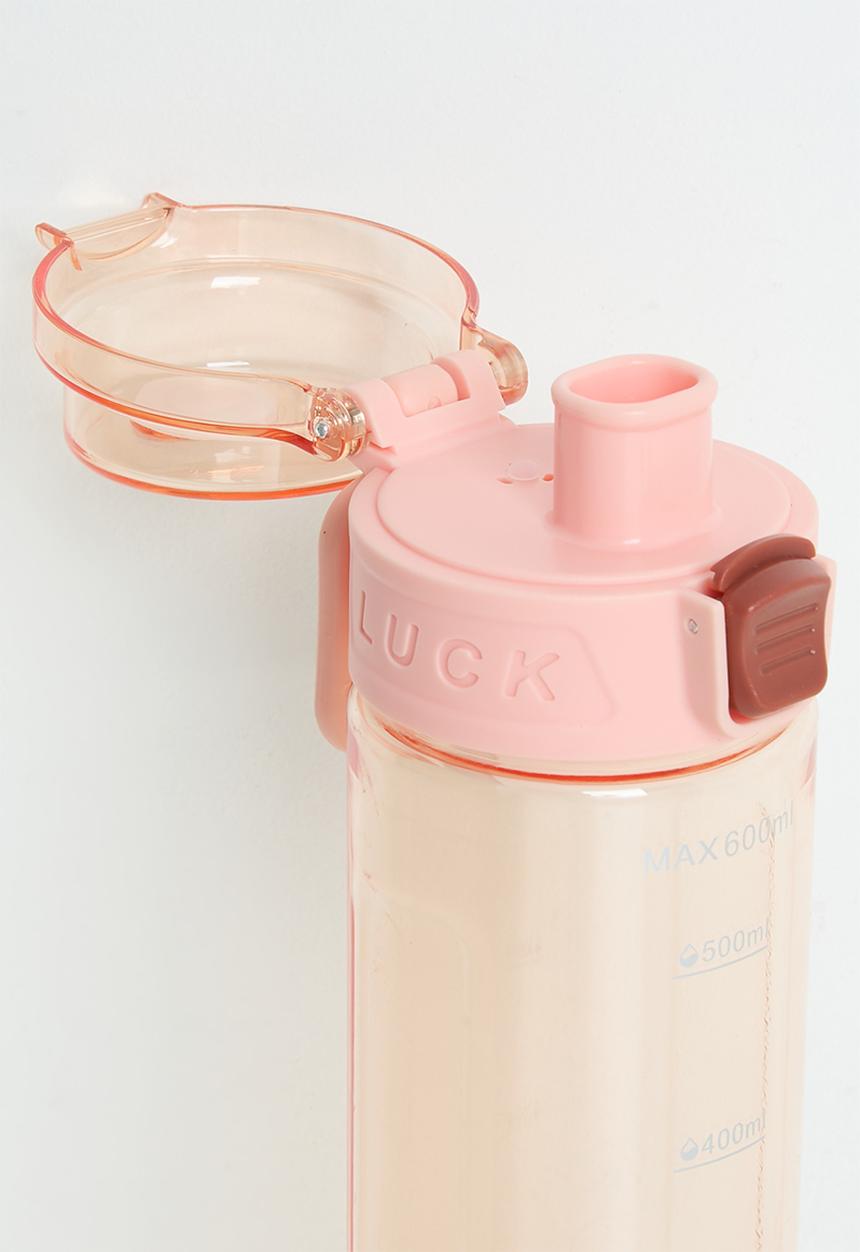 Pop Candy - Clear water bottle - pink peach