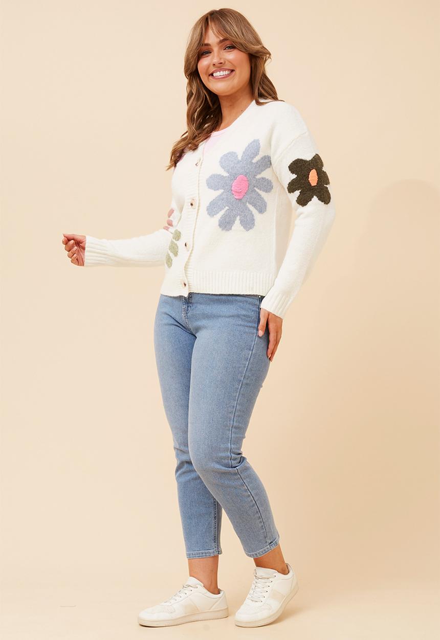 メンズ Supreme Flowers llic Sweater Ivory M