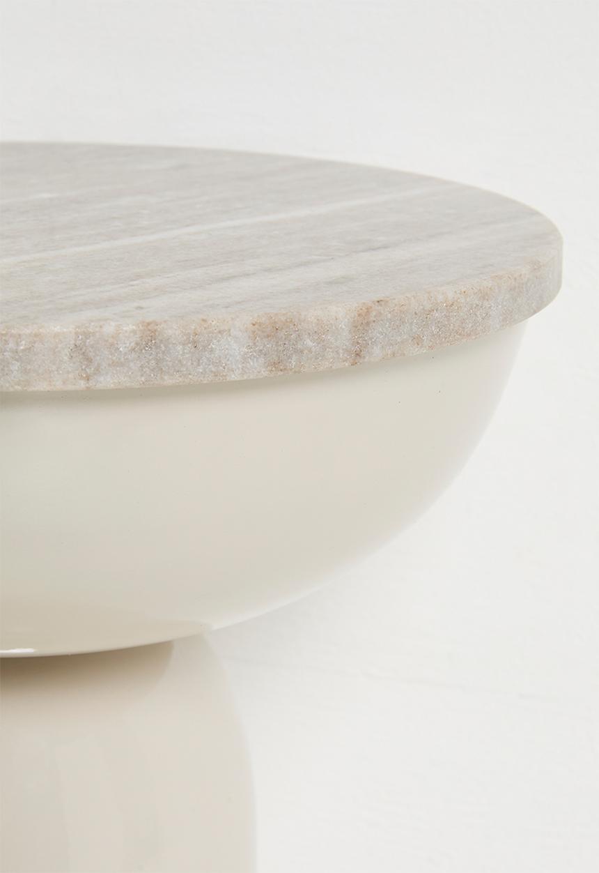 Sixth Floor - Gigi side table - beige marble
