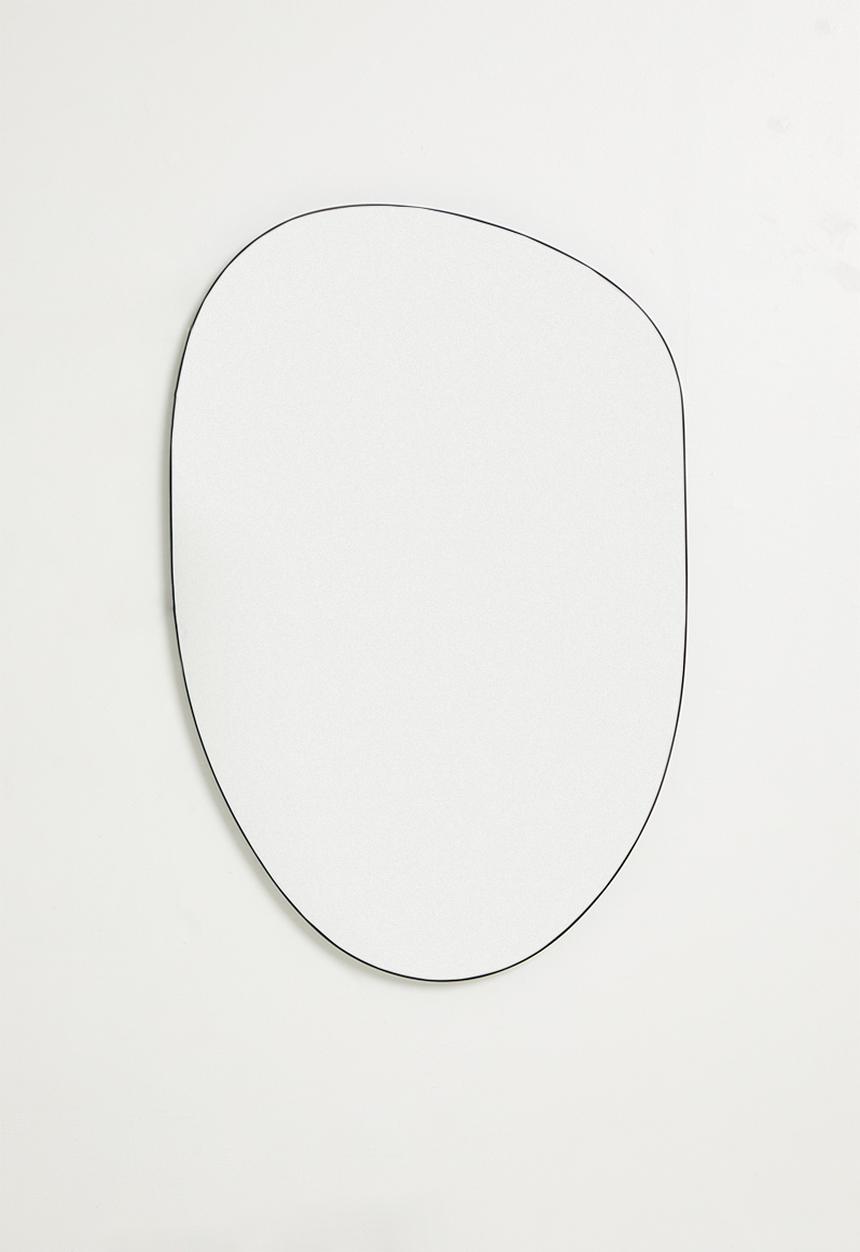 Sixth Floor - Round Organic Shape Mirror - Black