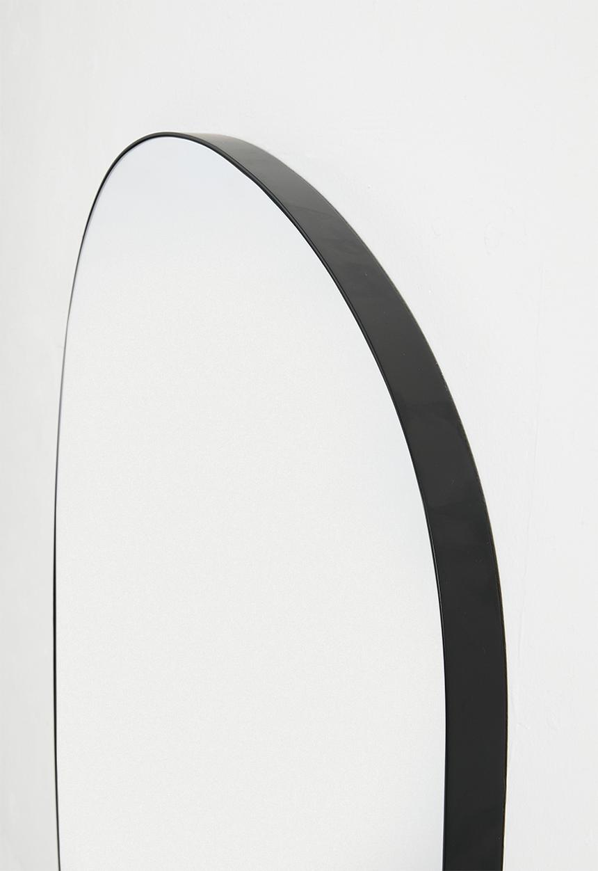 Sixth Floor - Round Organic Shape Mirror - Black