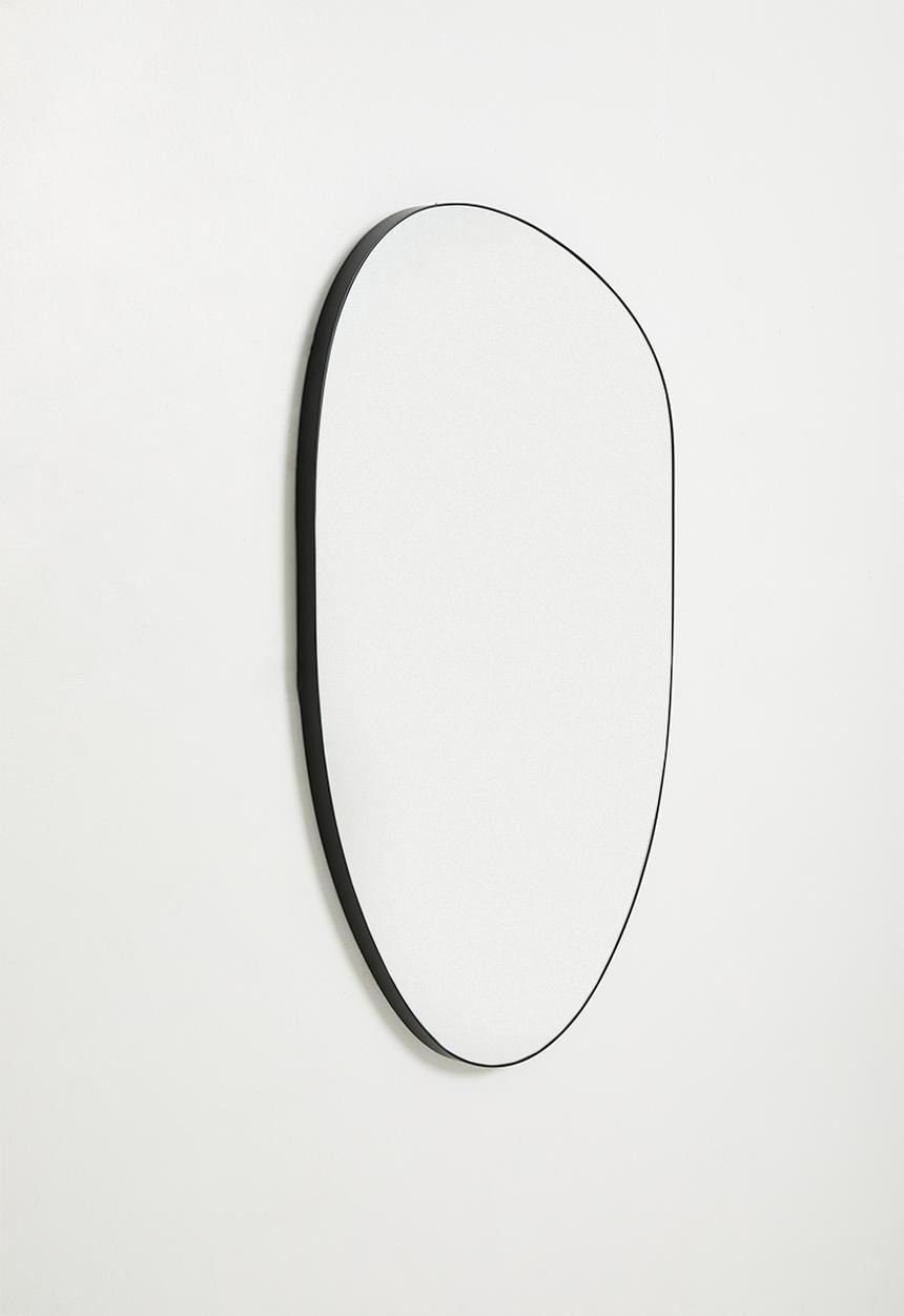 Sixth Floor - Round Organic Shape Mirror - Black