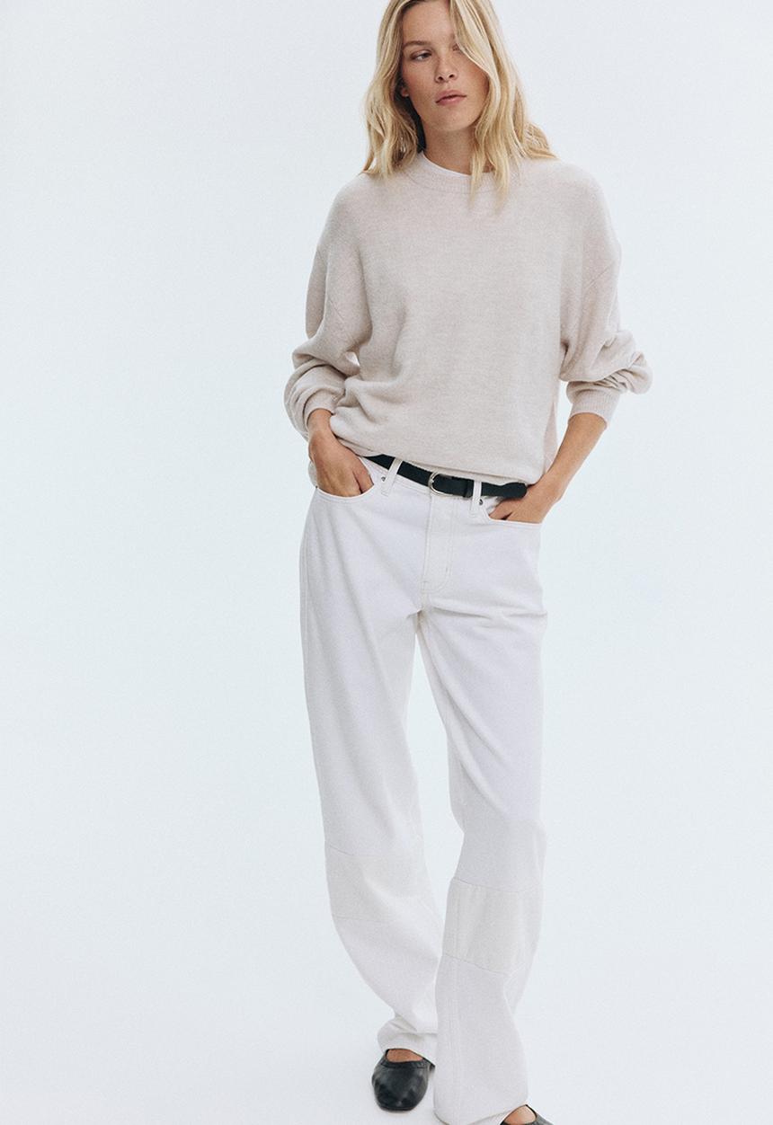 H&M - Knitted jumper - light beige marl