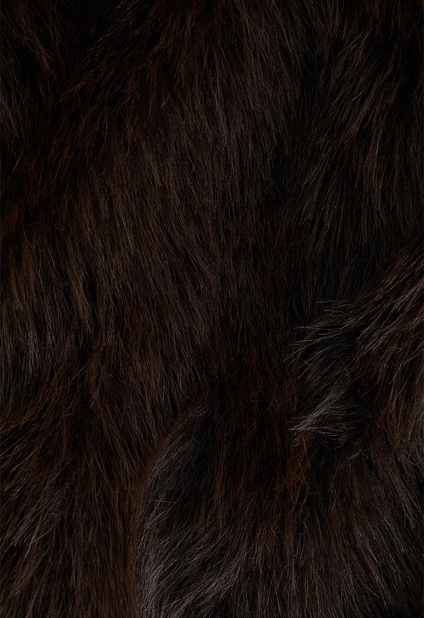 H&M - Cropped fluffy jacket - dark brown