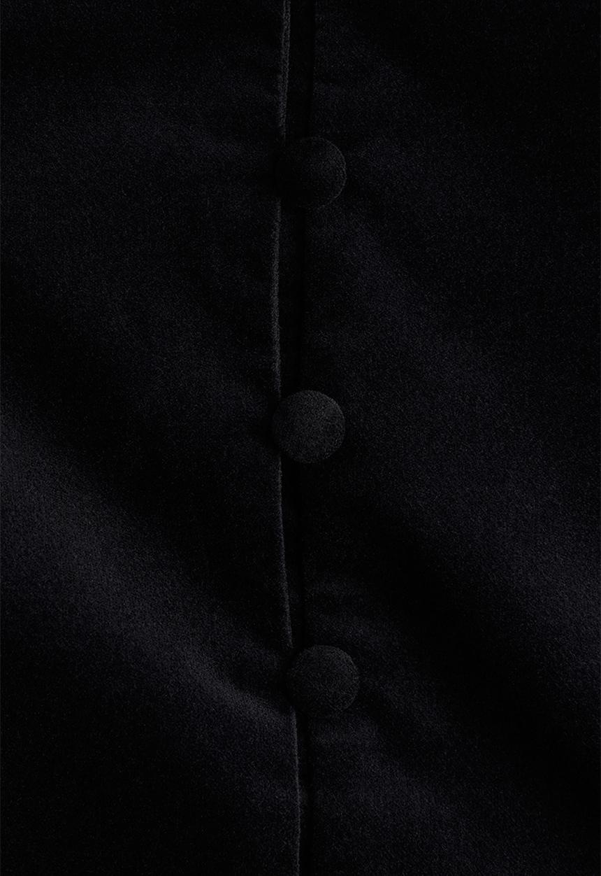 H&M - Velvet peplum jacket - black