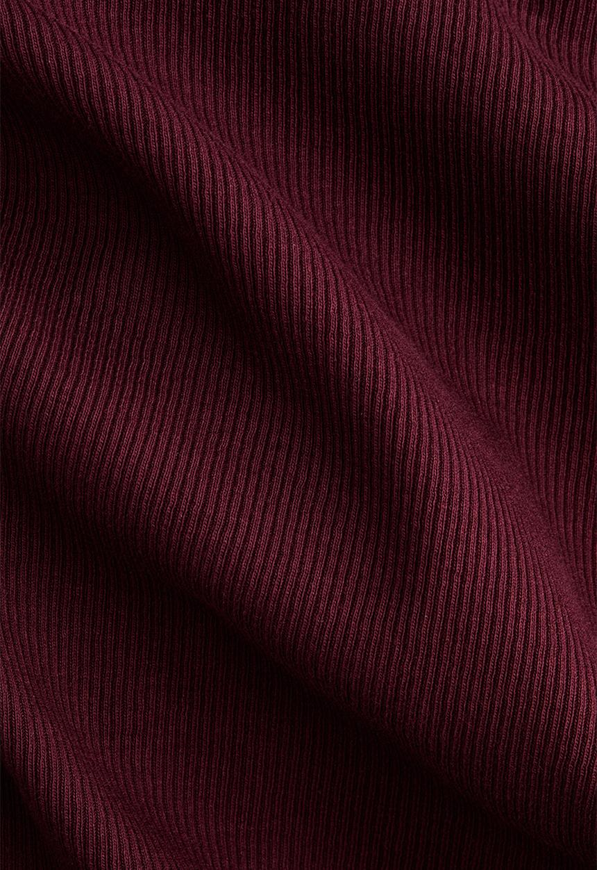 H&M - Ribbed cotton top - burgundy