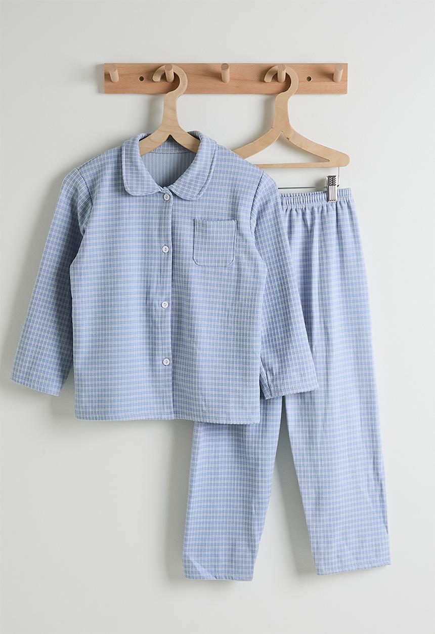 Pop Candy - Collared tee & pants pj set - sage green