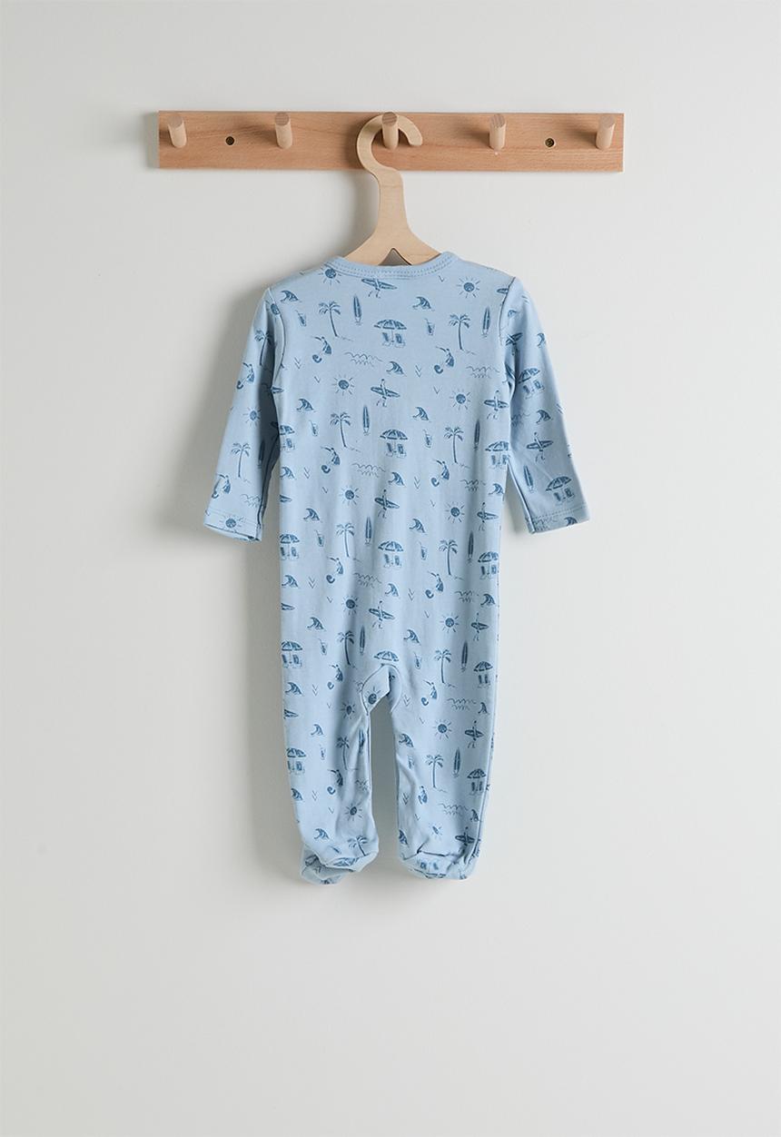 Pop Candy - Onesie with bib & beanie - blue/multi