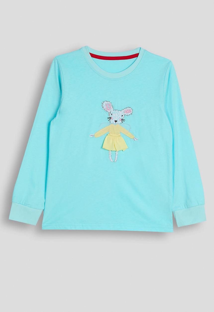 Pop Candy - Mouse placement & print pj set - aqua blue/floral multi