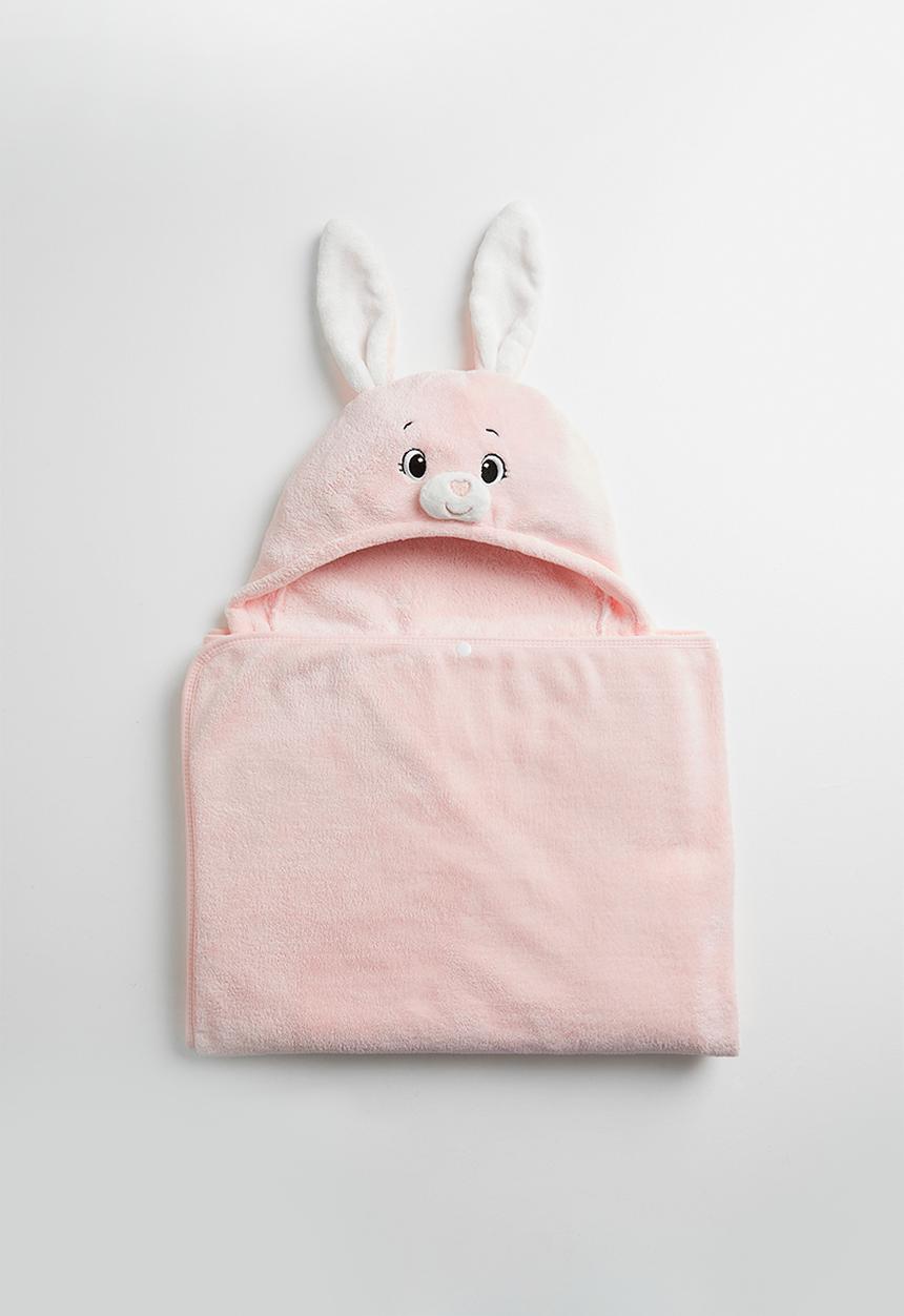 Pop Candy - Bunny hooded towel - light pink