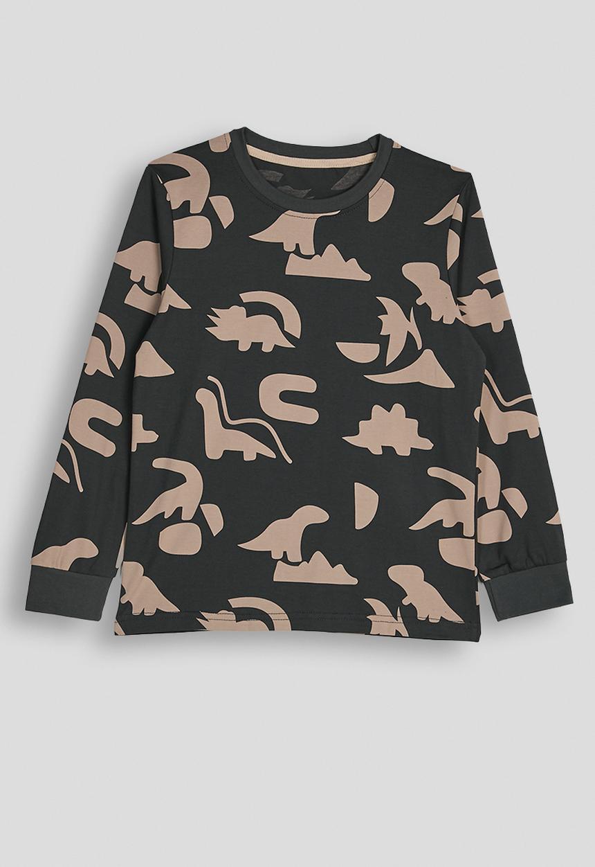 Pop Candy - Pj set - dark grey/dino multi