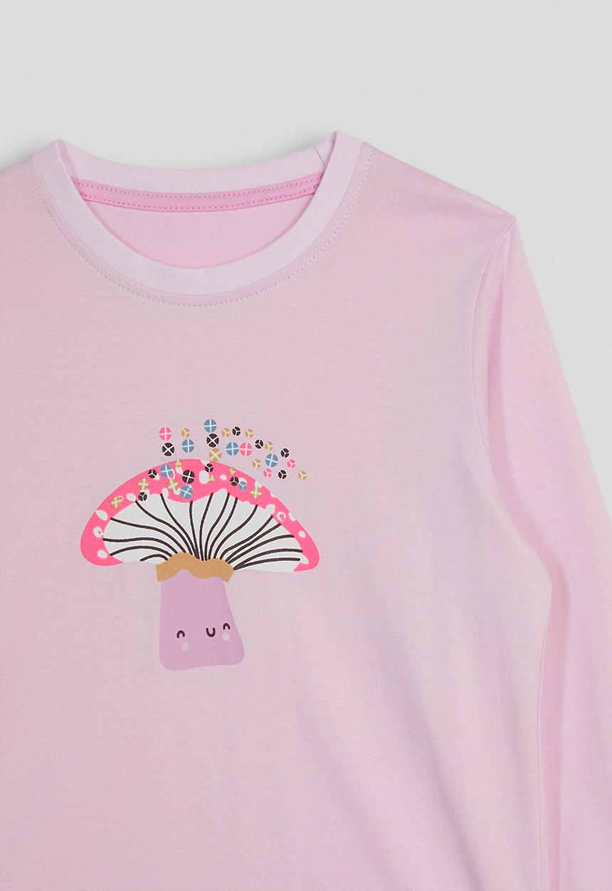 Pop Candy - Mushroom placement & aop pj set - pink
