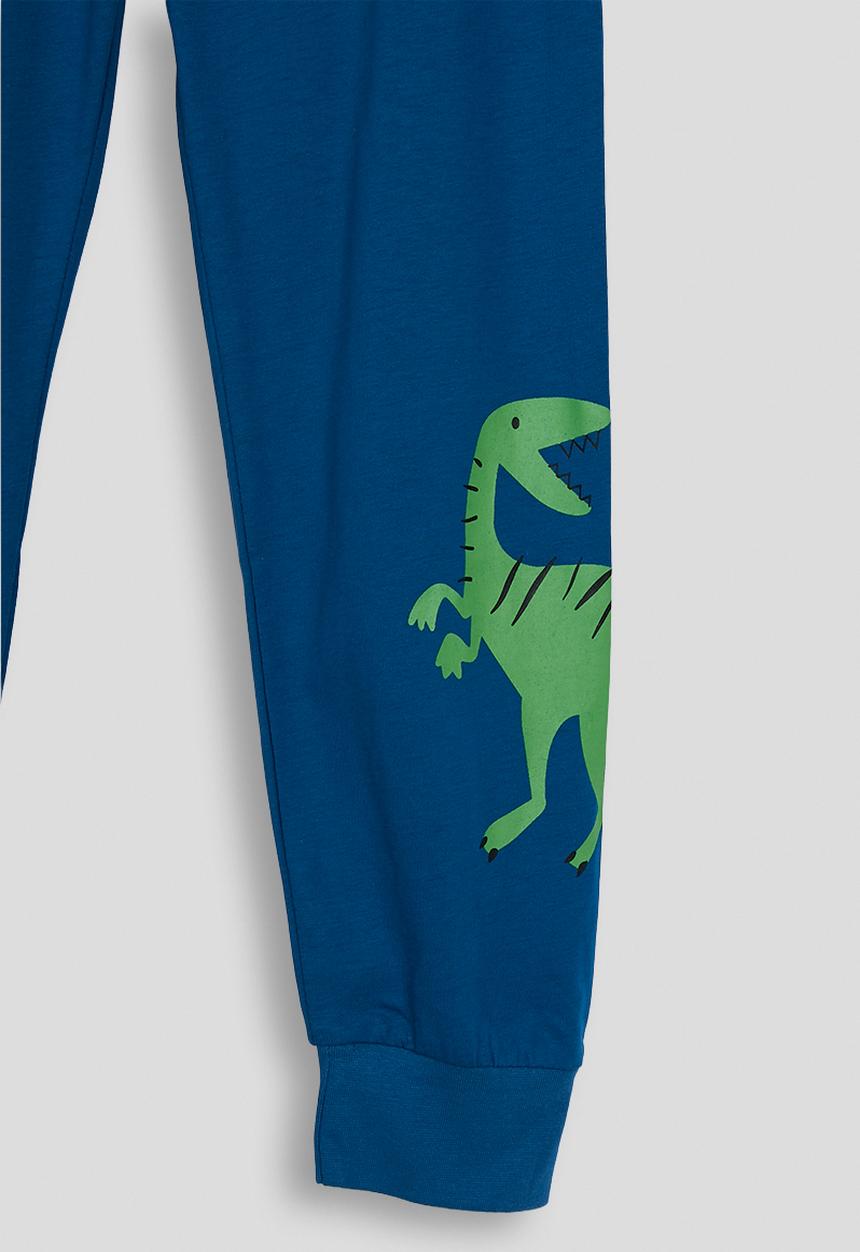 Pop Candy - Dino multi pj set - cornsilk/dark blue